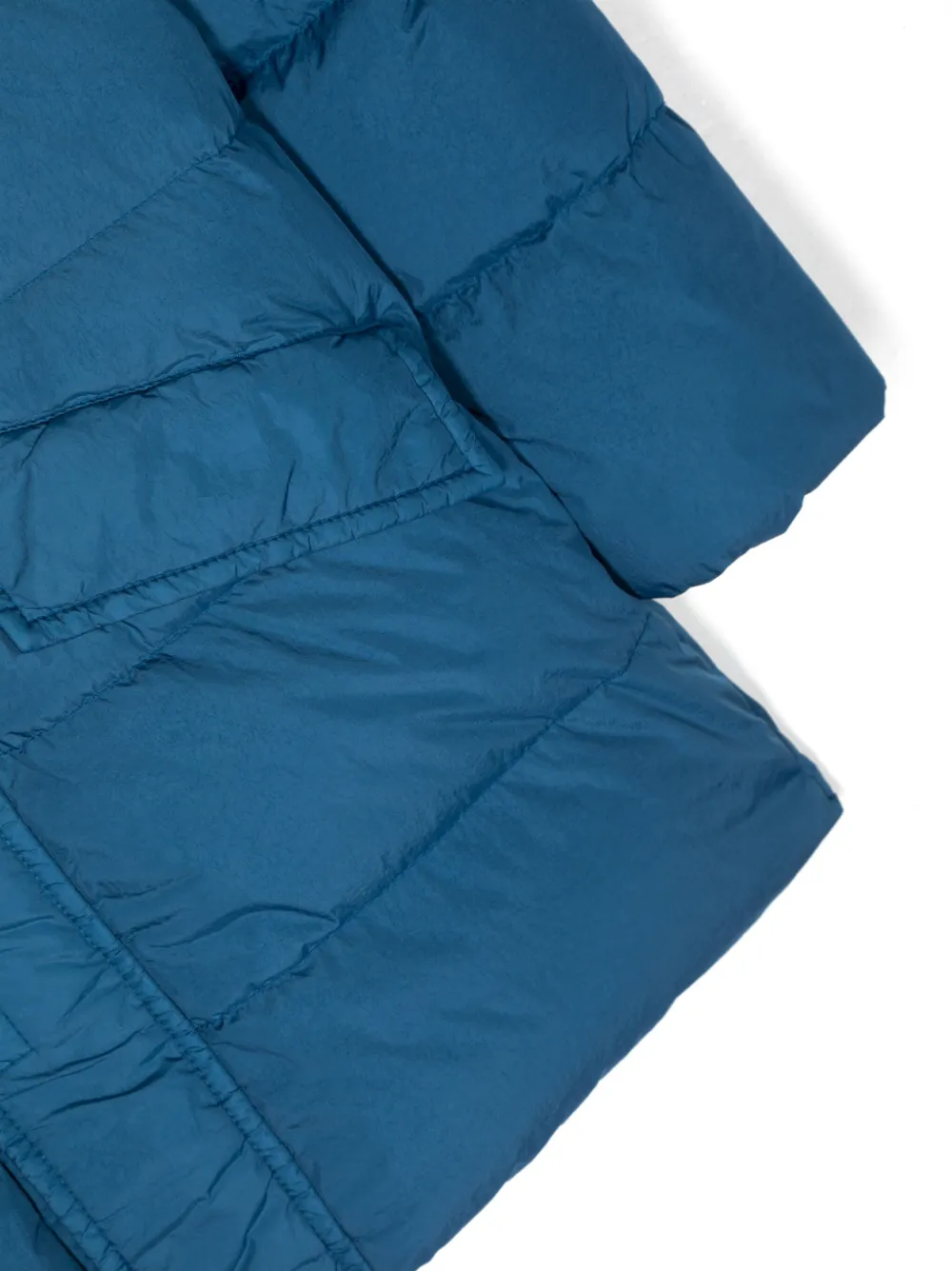 Compass-Badge Hooded Padded Jacket