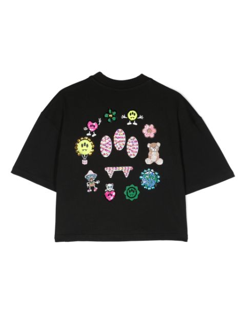 rhinestone-embellished logo-print T-shirt