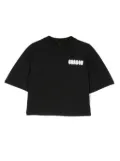 Barrow kids rhinestone-embellished logo-print T-shirt - Black