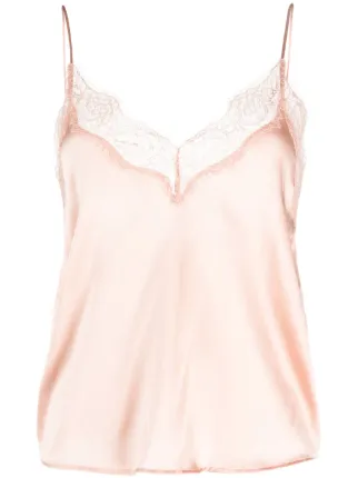 pink satin camisole top