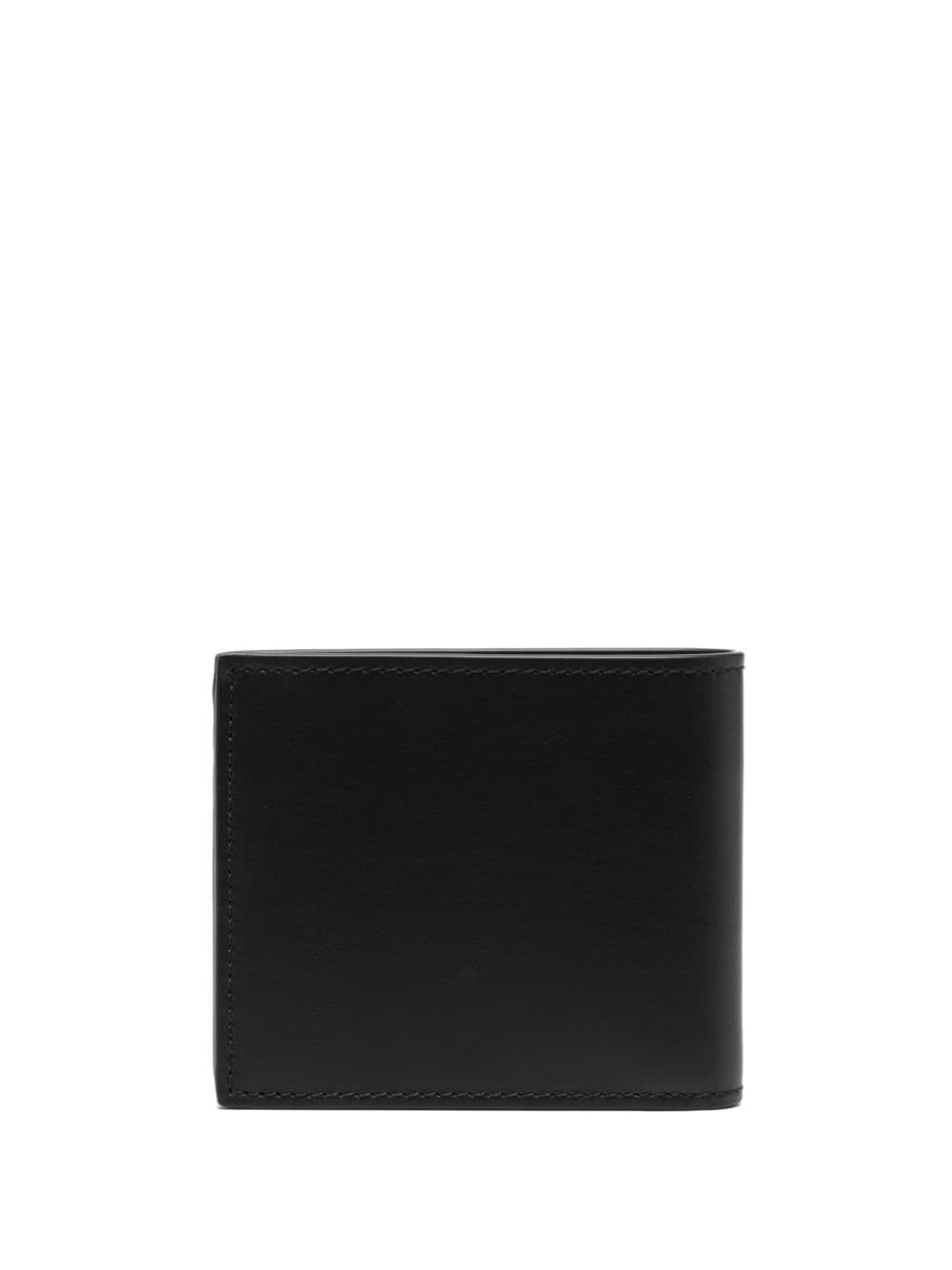 Shop Moschino Logo-print Bi-fold Leather Wallet In Black