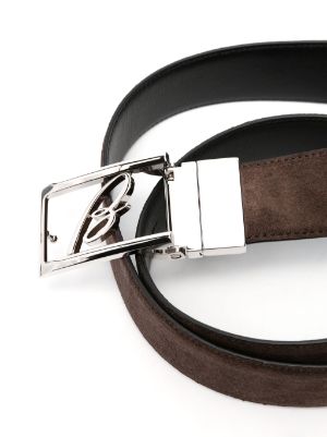 Dark brown suede belt  Brioni® CL Official Store