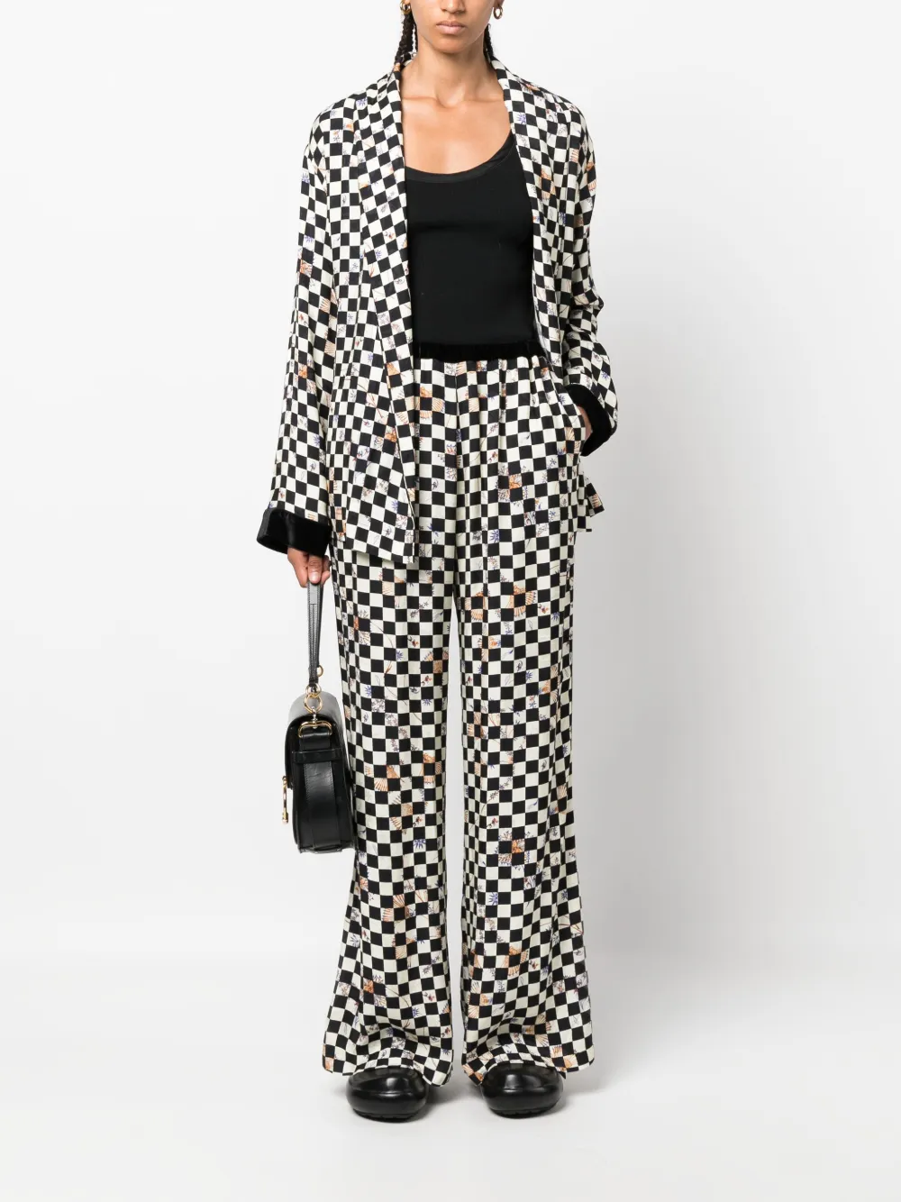 Forte Forte Cropped broek - Zwart