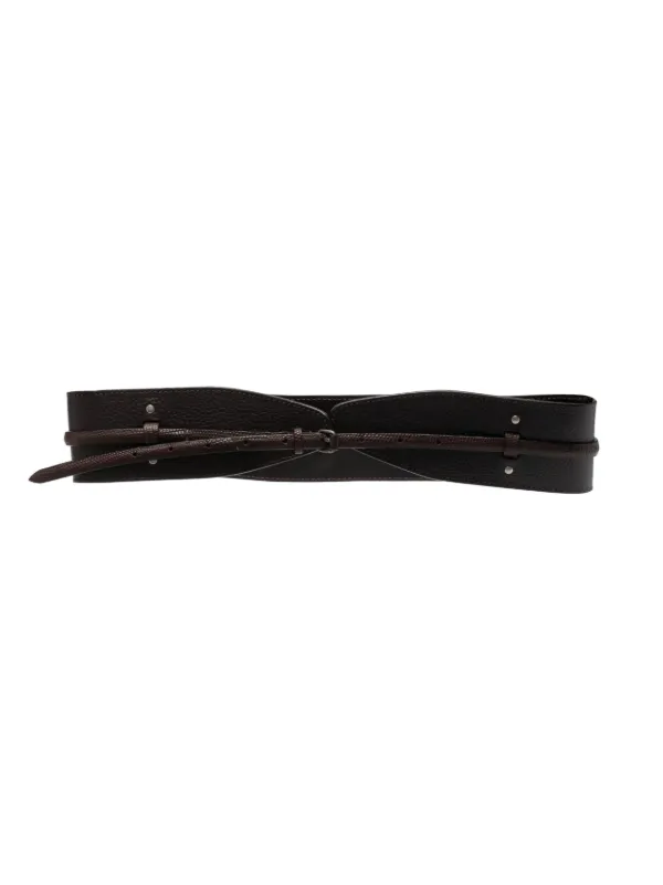 Gianfranco Ferré Pre-owned 2000s Snakeskin-effect Leather Belt in Brown