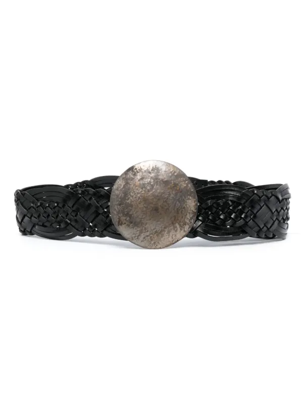 Gianfranco Ferré Pre-owned 2000s Interwoven Leather Belt in Black