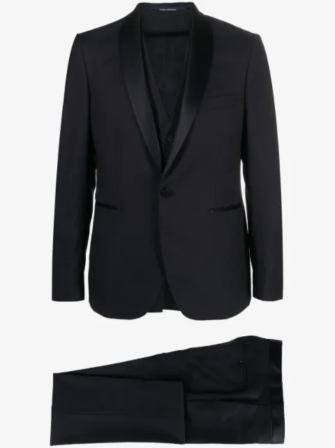 Tagliatore single-breasted virgin wool-silk suit