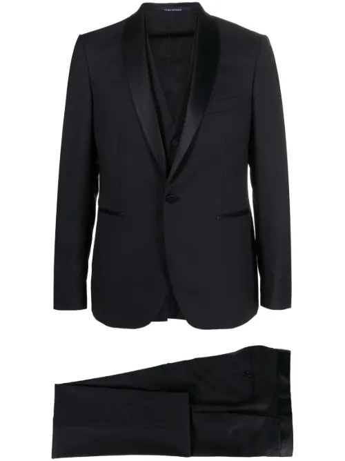 Costume en laine vierge à simple boutonnage - Tagliatore - Modalova