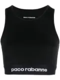 Rabanne Jersey Bodyline sports bra - Black