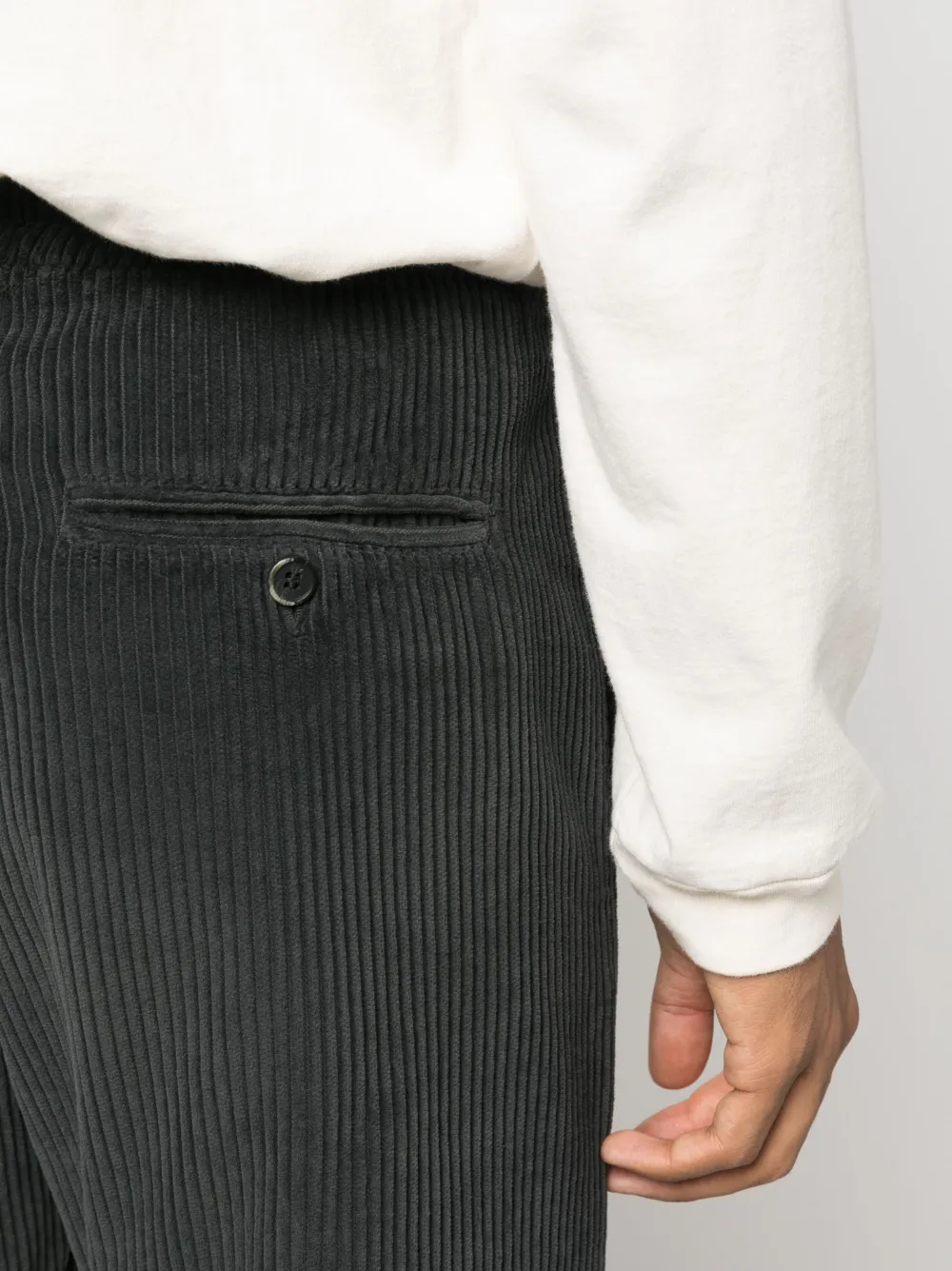 Barena Venezia Straight-leg Cotton Trousers In Grey