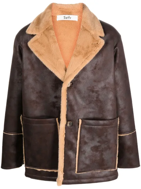 Séfr faux-shearling trim jacket