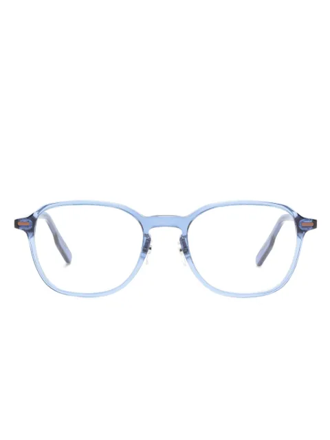 Zegna transparent square-frame glasses