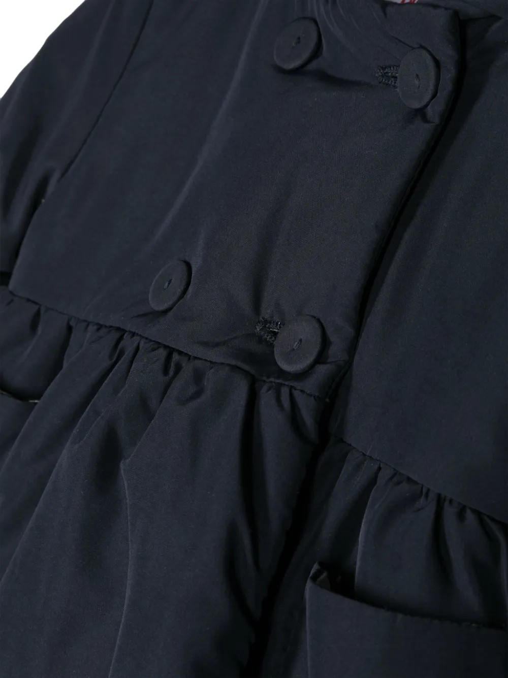 Il Gufo Hooded Double-breasted Jacket In Blue