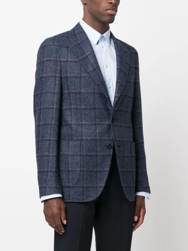 GABO NAPOLI check-pattern single-breasted Blazer | Blue | FARFETCH