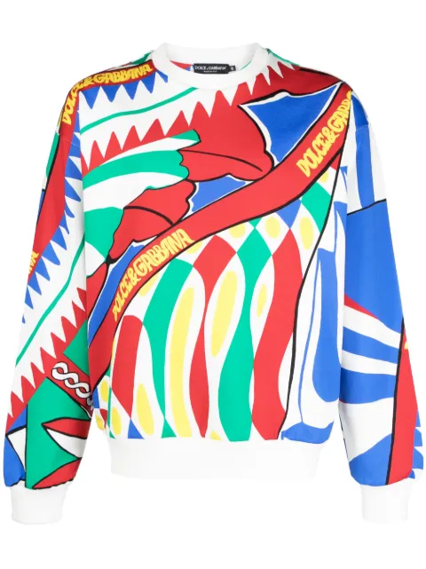 Dolce & Gabbana Carretto-print cotton sweatshirt