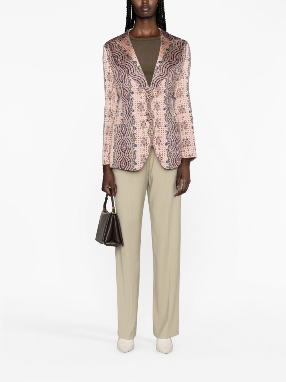 ETRO Blazer met enkele rij knopen - Roze