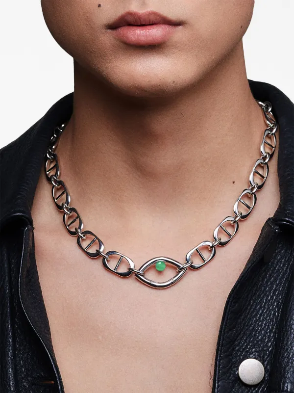 Capsule Eleven Eye Opener Capsule Link onyx stone Necklace Farfetch