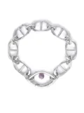 Capsule Eleven Eye Opener Capsule Link amethyst-stone bracelet - Silver