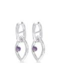 Capsule Eleven Eye Opener Chain amethyst-stone earrings - Silver