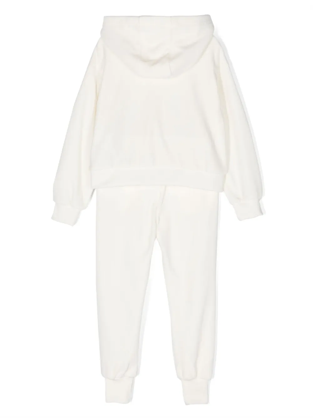 Moschino Kids logo-patch cotton-blend tracksuit (set of two) - Wit