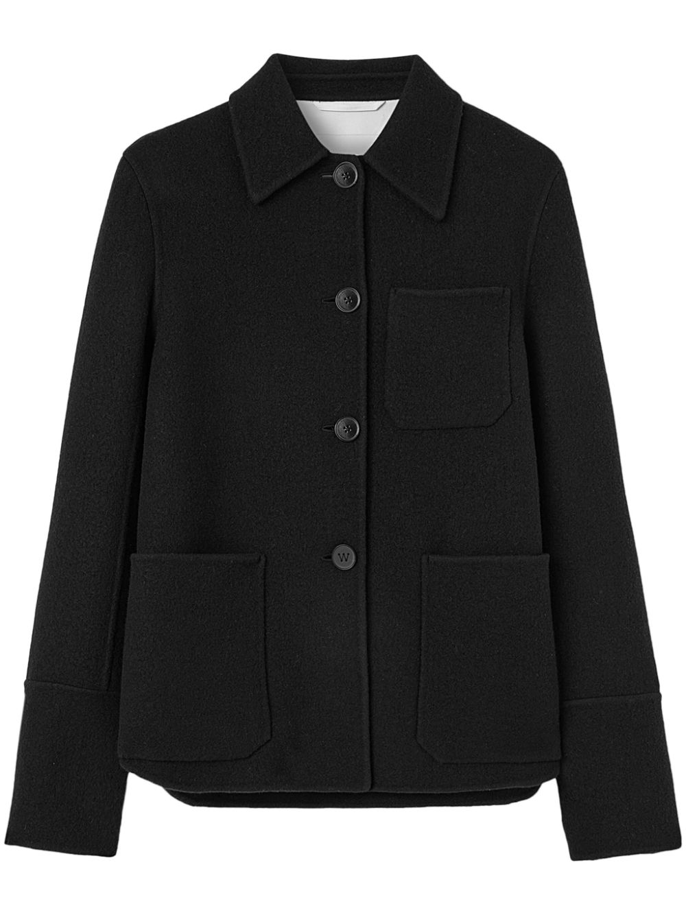 single-breasted virgin-wool jacket