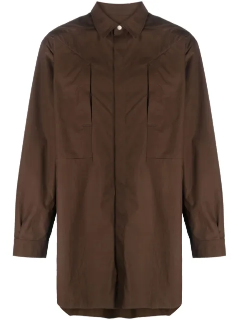 Rick Owens spread-collar oversize shirt