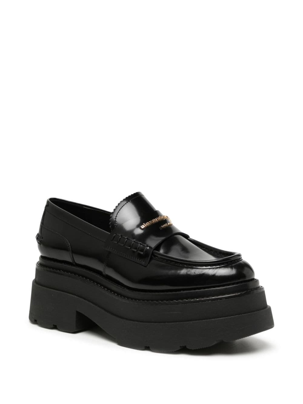 Alexander Wang Carter logo platform loafers - Zwart