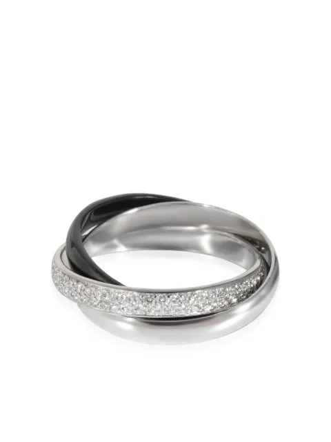 Cartier pre-owned 18kt white gold Trinity diamond ring
