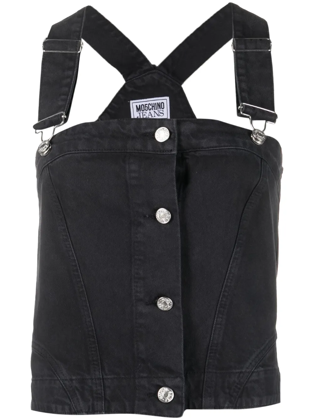 Moschino haut boutonné en jean - Noir Top Merken Winkel
