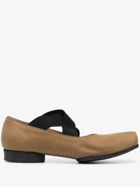 Uma Wang square-toe suede ballerina shoes