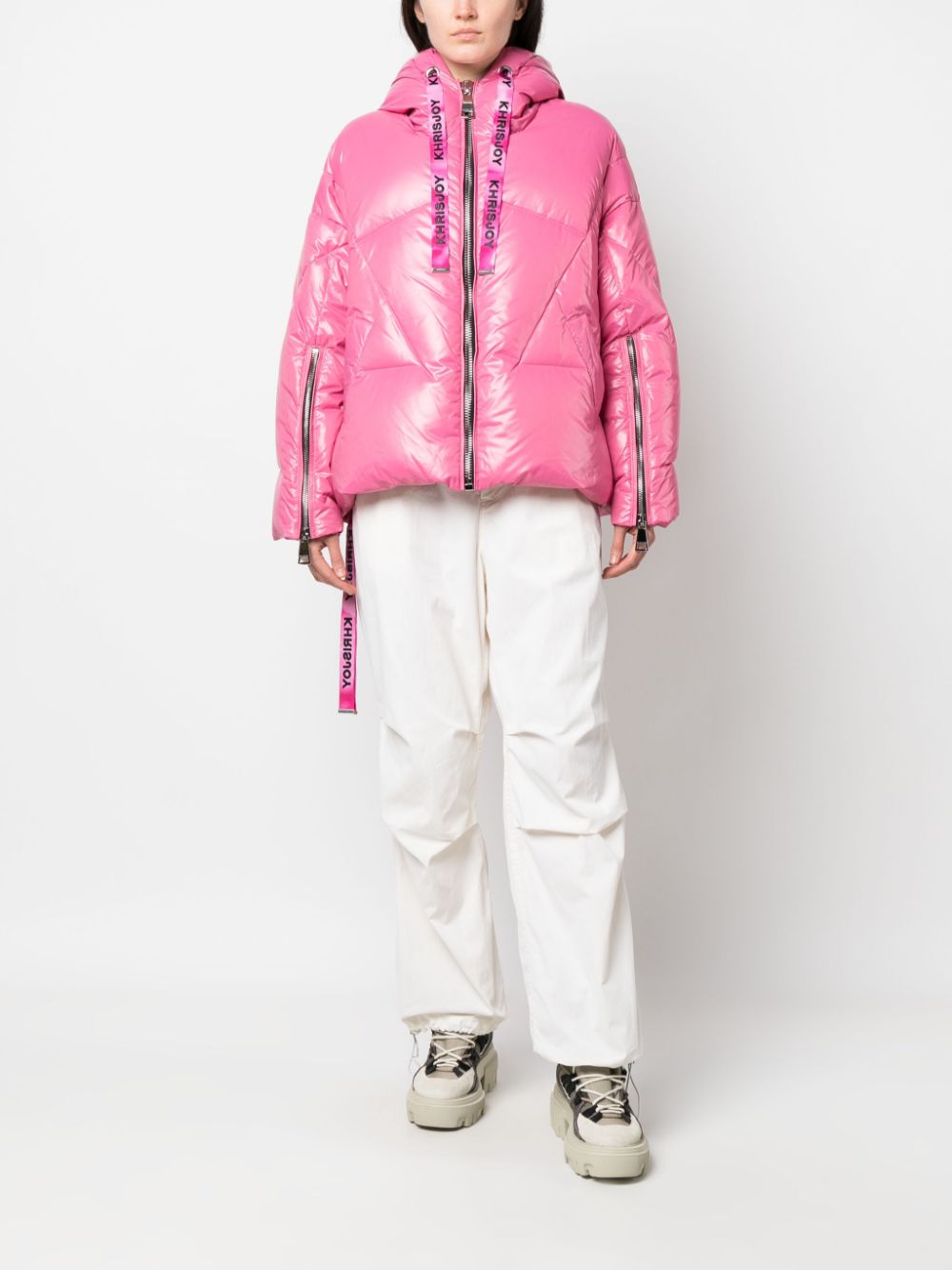 Khrisjoy Khris Iconic hooded padded jacket - Roze