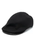 Giorgio Armani leather-detailing beret - Black