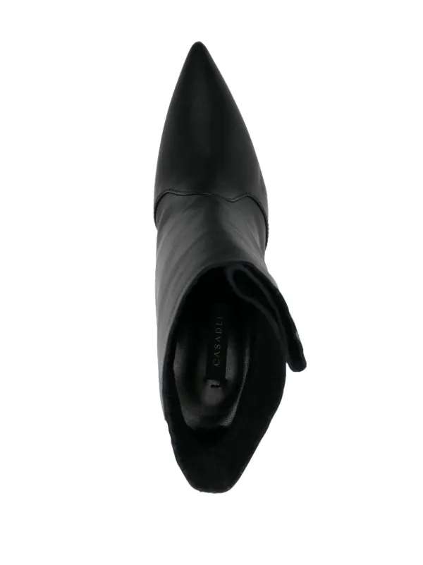 Leather Boots Calzature Casadei Casadei Julia 115mm Boots Black