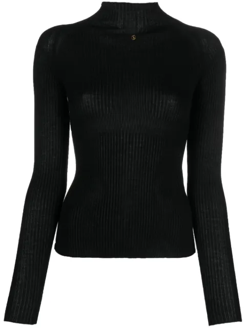 Bally logo-plaque high-neck jumper