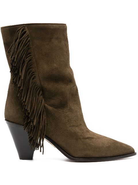 Aquazzura fringed suede boots Women