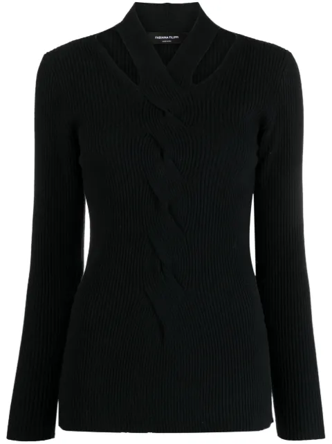 Fabiana Filippi cut-out knitted jumper