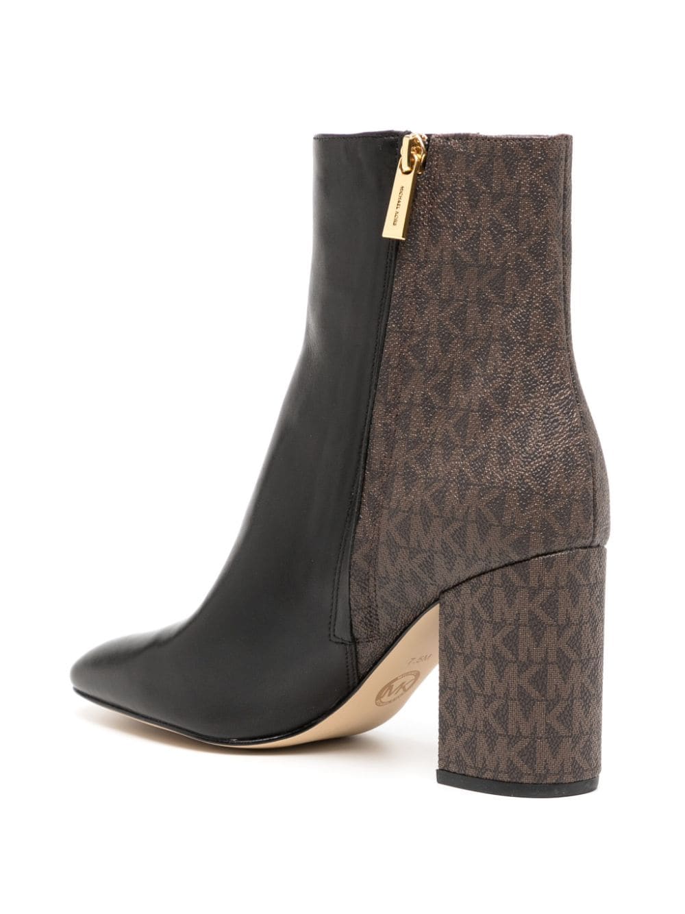 Shop Michael Kors Perla 85mm Monogram-pattern Boots In Schwarz