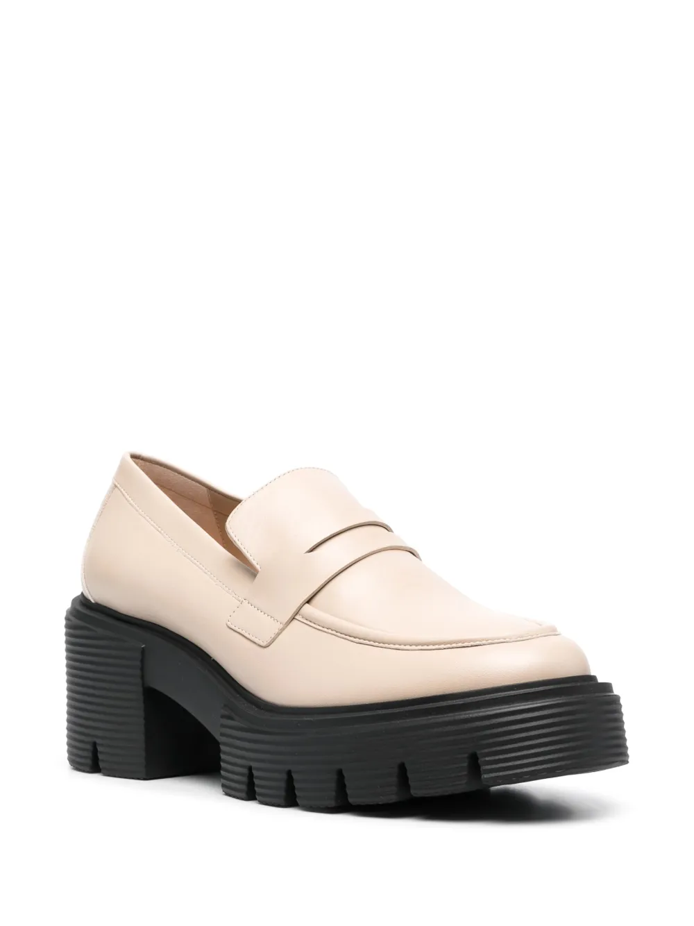 Stuart Weitzman Soho loafers met plateauzool - Beige