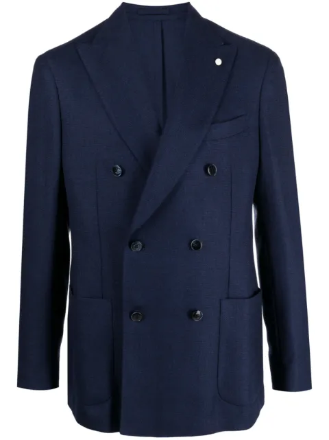 LUIGI BIANCHI MANTOVA double-breasted virgin wool blazer