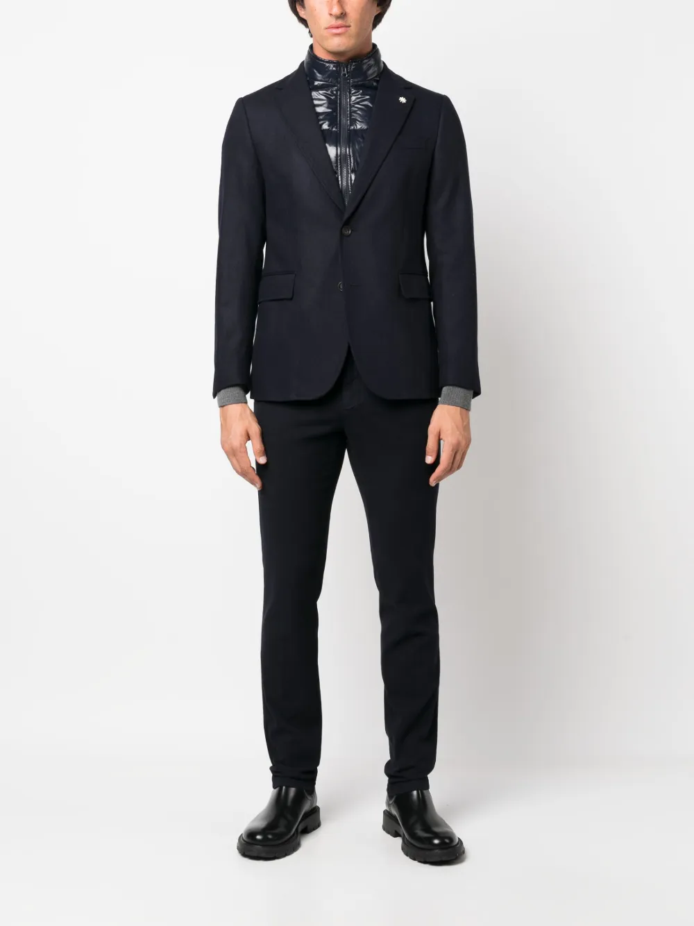 Manuel Ritz Blazer met enkele rij knopen - Blauw