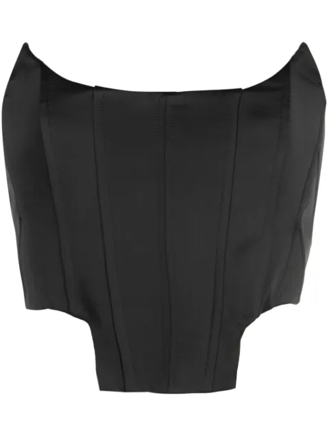 Giuseppe Di Morabito strapless satin corset top