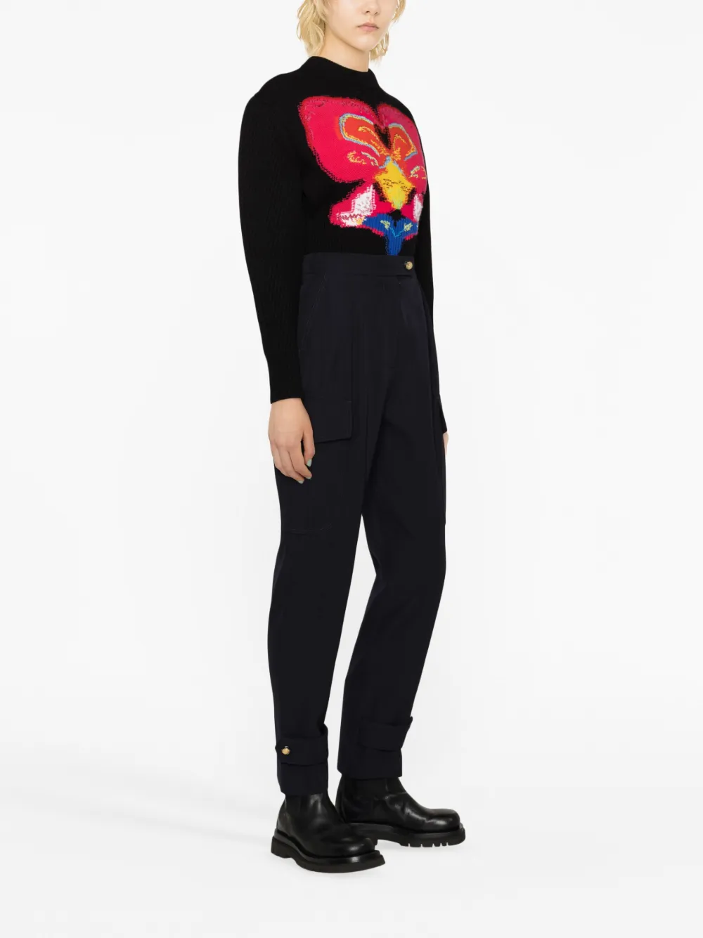 Alexander McQueen Cargo broek met toelopende pijpen - Blauw
