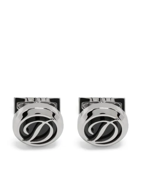 S.T. Dupont logo-engraved lacquered cufflinks 