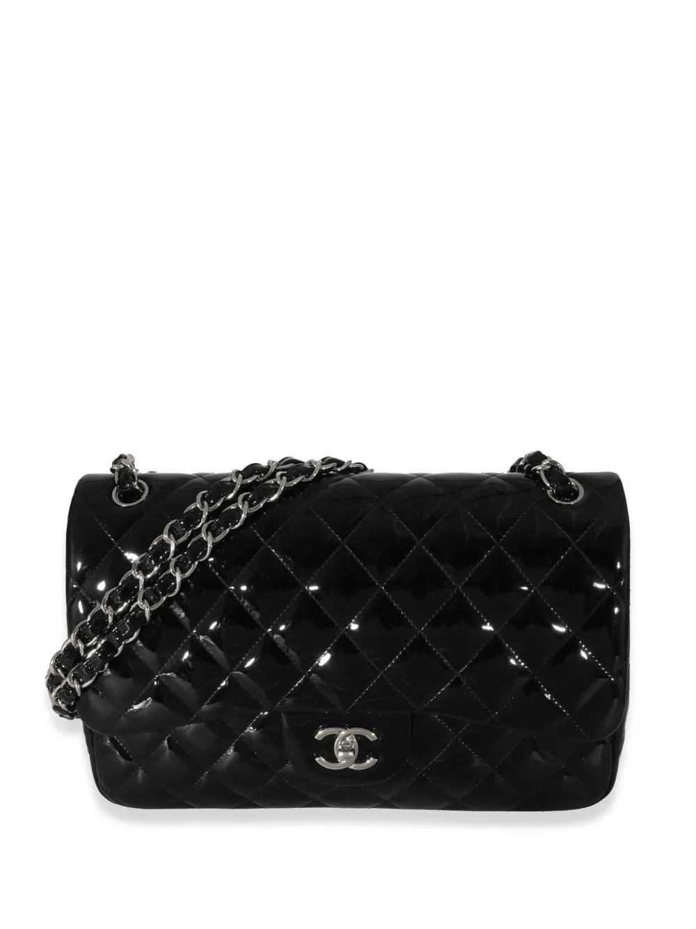 Chanel jumbo patent leather hot sale