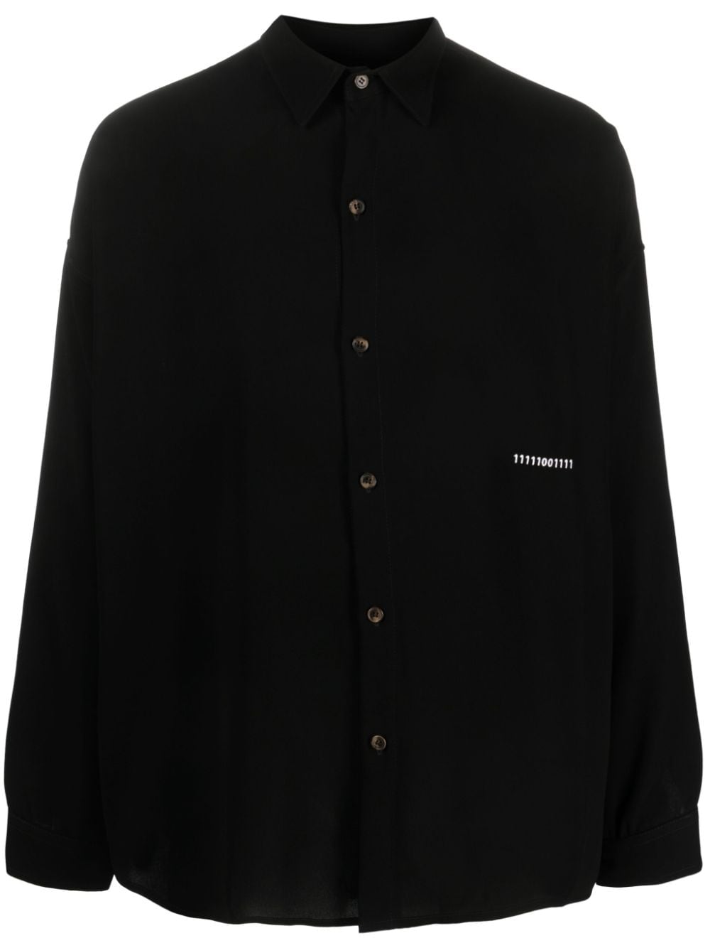 société anonyme chemise boutonnée à manches longues - noir