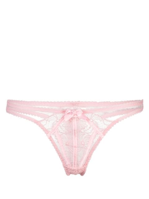 Agent Provocateur Rozlyn bow-detail sheer-lace thong