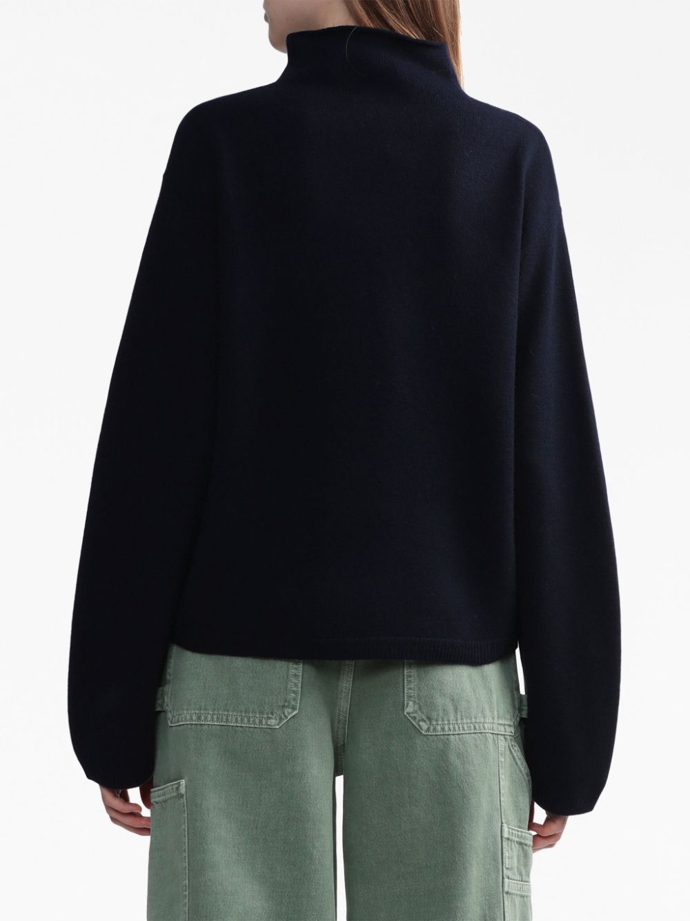 A.P.C. logo-print virgin-wool jumper Women