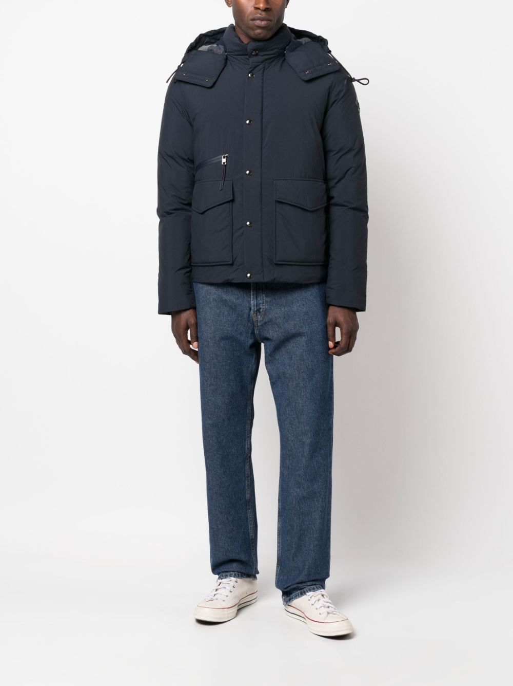 Woolrich Jack met trekkoord capuchon - Blauw