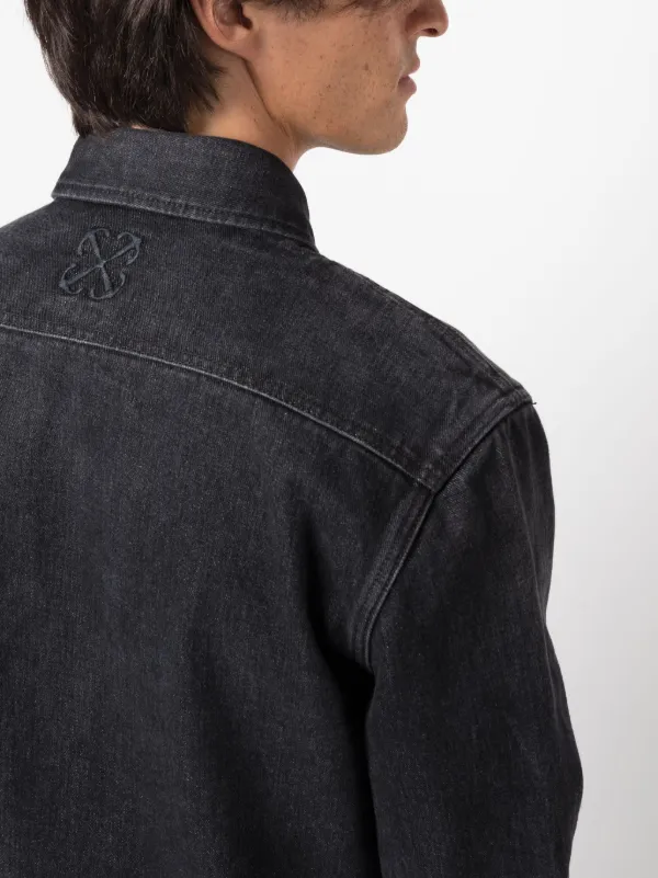 Off white 2025 black denim shirt