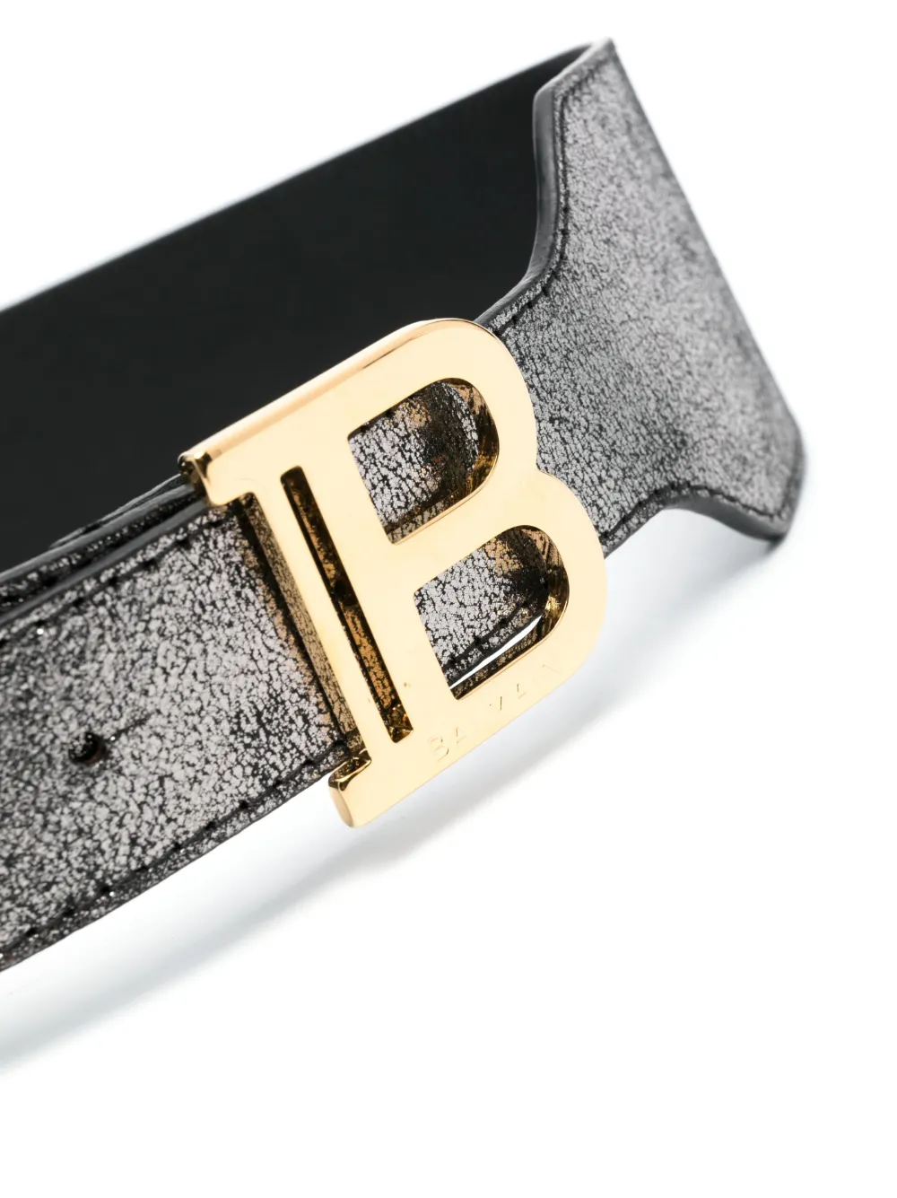 Balmain Kids Riem met logoplakkaat - Zwart
