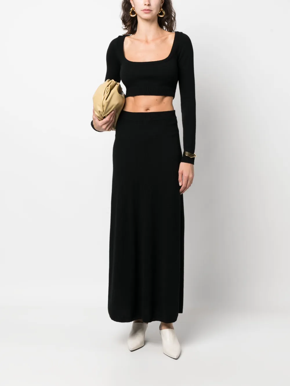 Lisa Yang Low waist mini-rok - Zwart